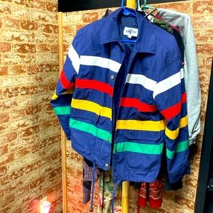 80s rainbow coat.